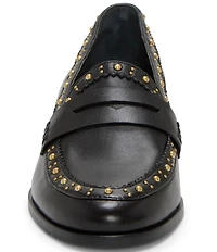 Vince Camuto Camdyn Studded Leather Penny Loafers