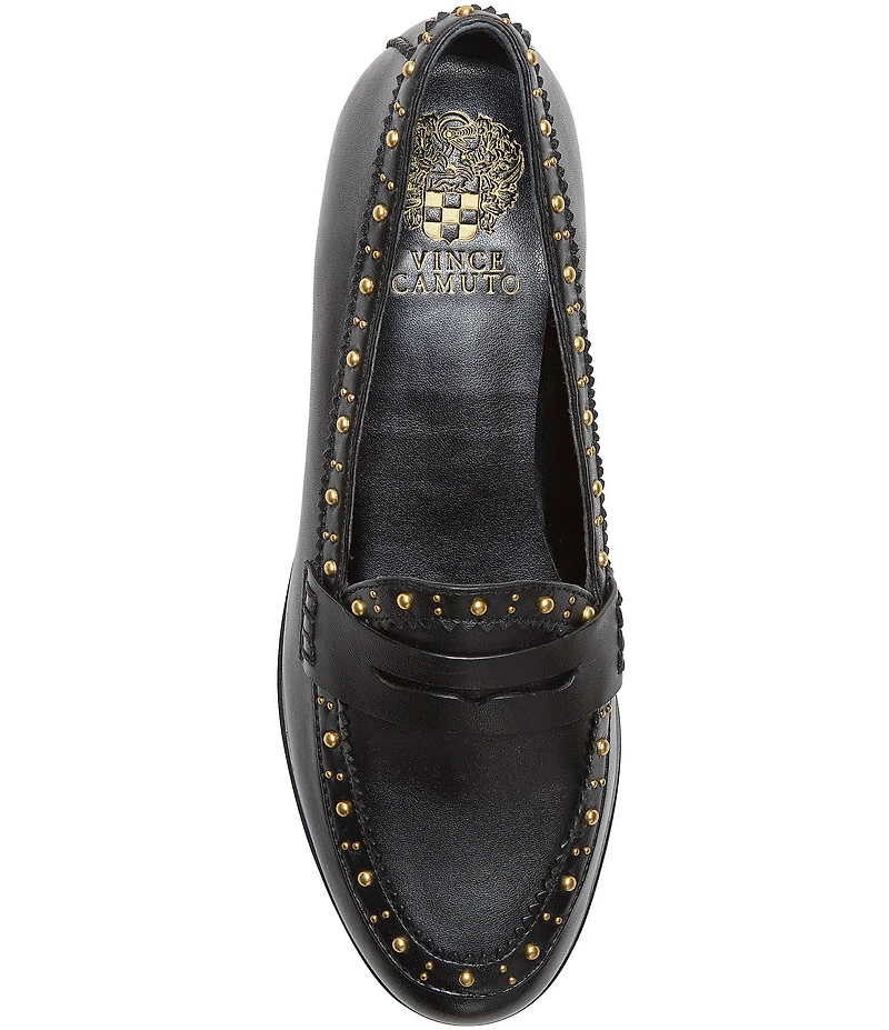 Vince Camuto Camdyn Studded Leather Penny Loafers