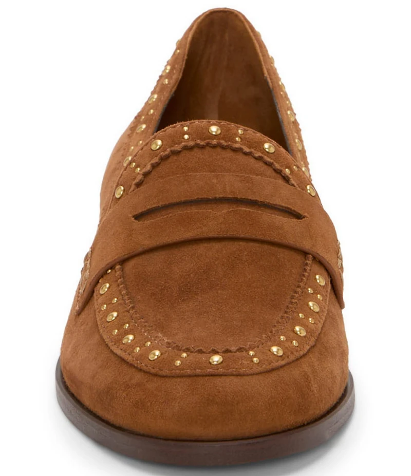 Vince Camuto Camdyn Studded Suede Penny Loafers
