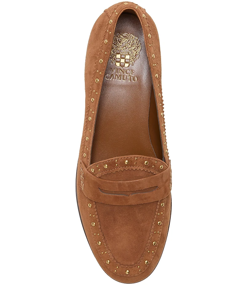 Vince Camuto Camdyn Studded Suede Penny Loafers