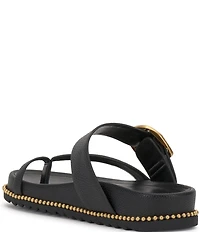 Vince Camuto Camilo Leather Toe Loop Buckle Band Slides