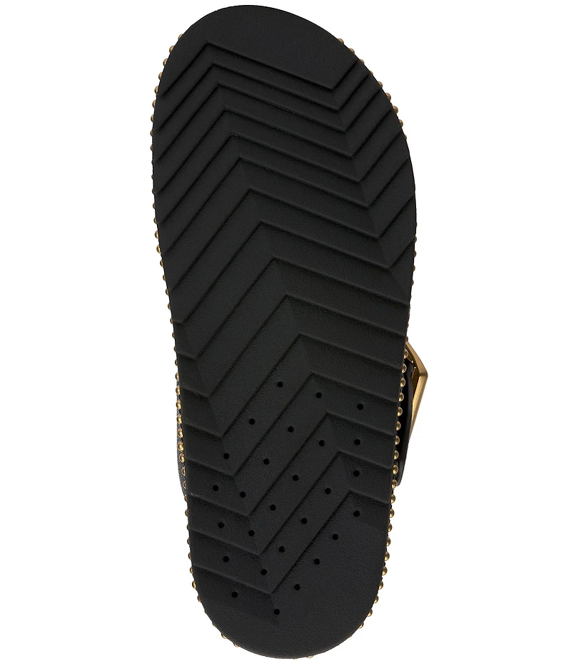 Vince Camuto Camilo Leather Toe Loop Buckle Band Slides