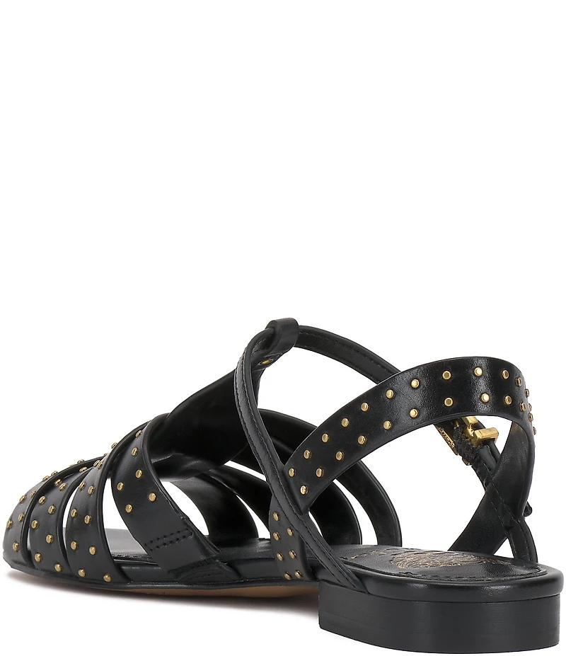 Vince Camuto Chaya Studded Leather Flat Gladiator Sandals