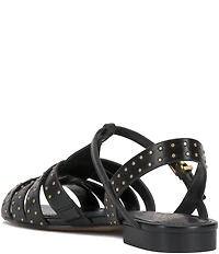 Vince Camuto Chaya Studded Leather Flat Gladiator Sandals