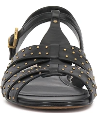 Vince Camuto Chaya Studded Leather Flat Gladiator Sandals