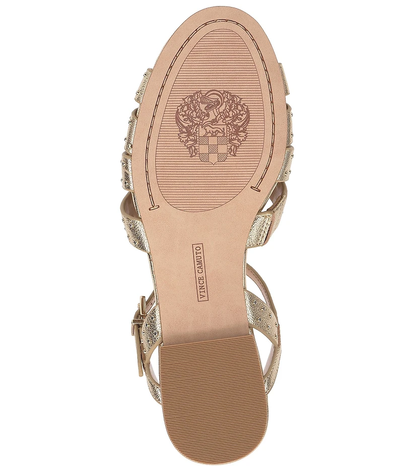 Vince Camuto Chaya Studded Leather Flat Gladiator Sandals