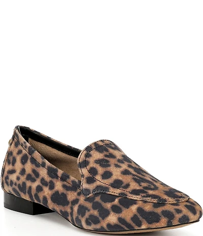 Vince Camuto Cintha Leopard Print Suede Loafers