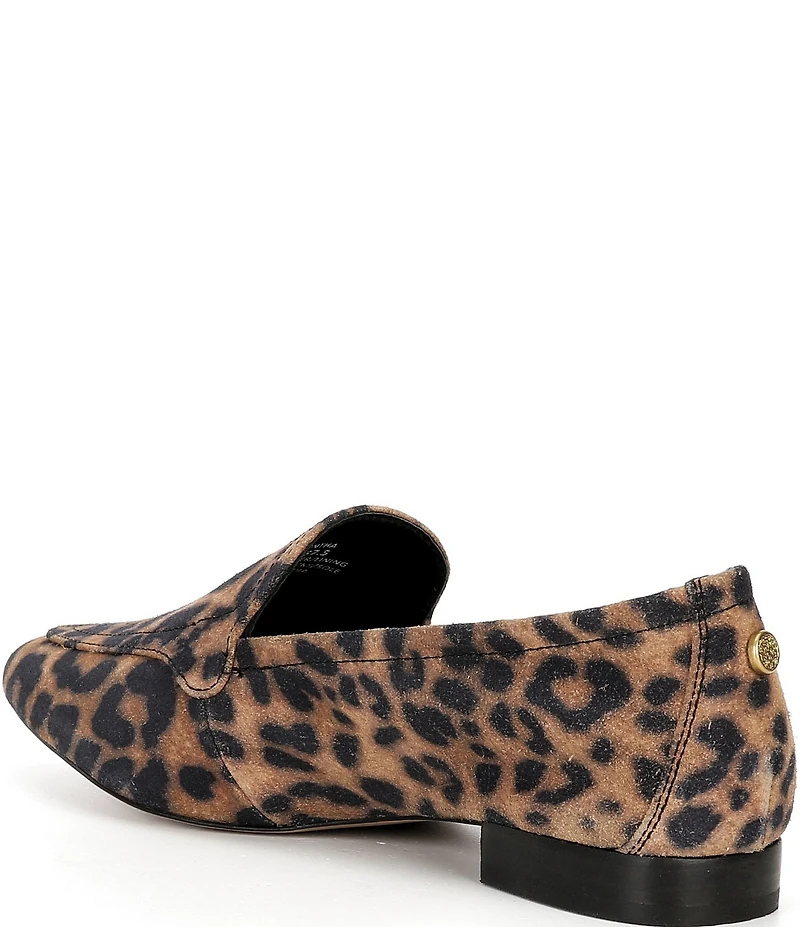 Vince Camuto Cintha Leopard Print Suede Loafers