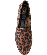 Vince Camuto Cintha Leopard Print Suede Loafers