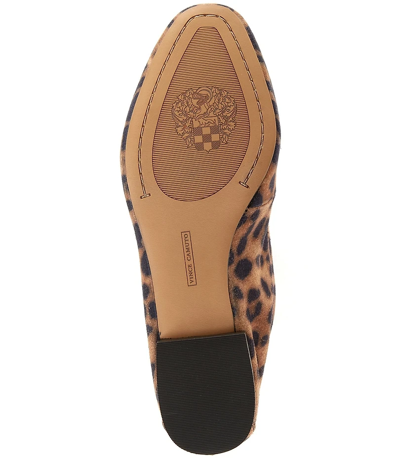 Vince Camuto Cintha Leopard Print Suede Loafers