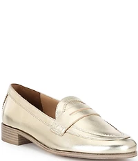 Vince Camuto Clarette Metallic Leather Penny Loafers