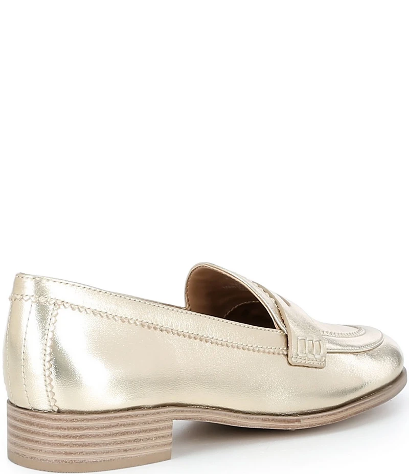 Vince Camuto Clarette Metallic Leather Penny Loafers