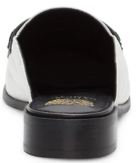 Vince Camuto Cobby Quilted Leather Logo Hardware Mules