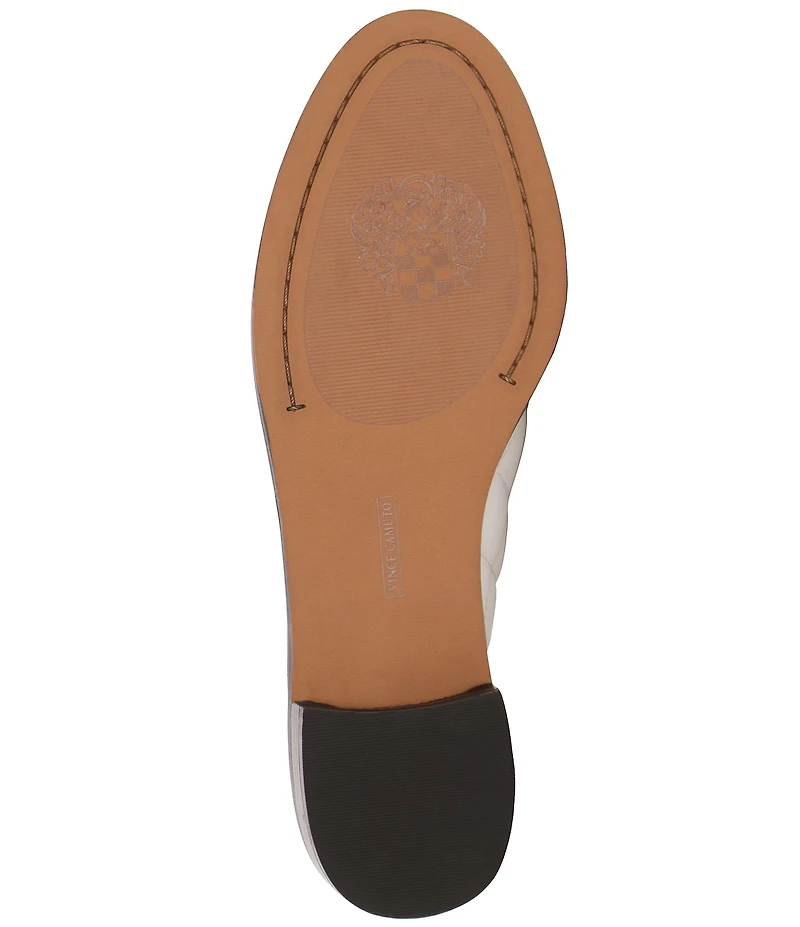 Vince Camuto Cobby Quilted Leather Logo Hardware Mules
