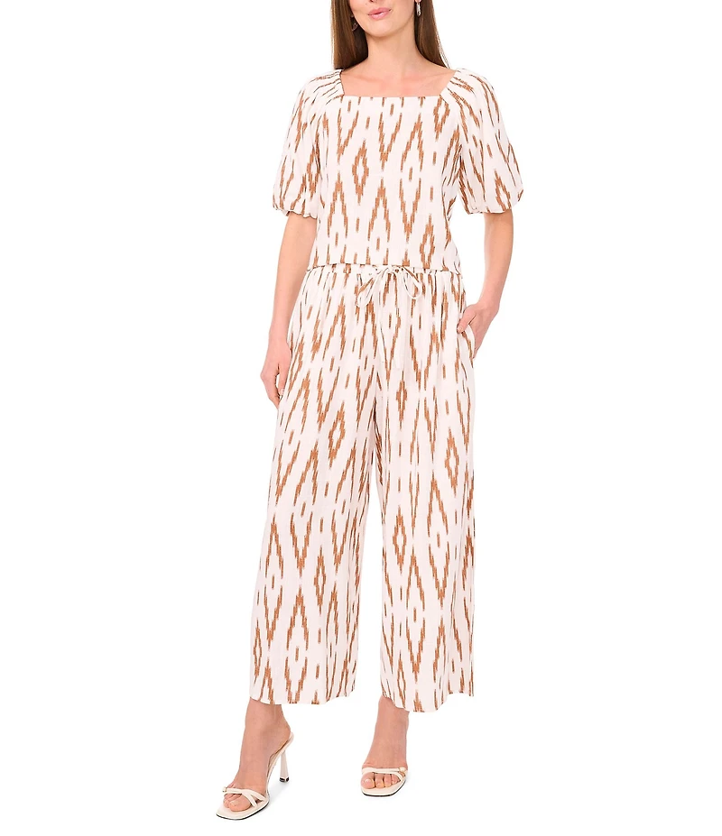 Vince Camuto Coordinating Tie Front Wide Leg Pull-On Pants