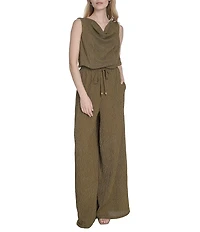 Vince Camuto Cowl Neck Sleeveless Jumpsuit