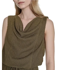 Vince Camuto Cowl Neck Sleeveless Jumpsuit