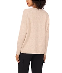 Vince Camuto Crew Neck Long Sleeve Extended Shoulder Seamed Cozy Statement Sweater