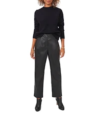 Vince Camuto Crew Neck Long Sleeve Extended Shoulder Seamed Cozy Statement Sweater