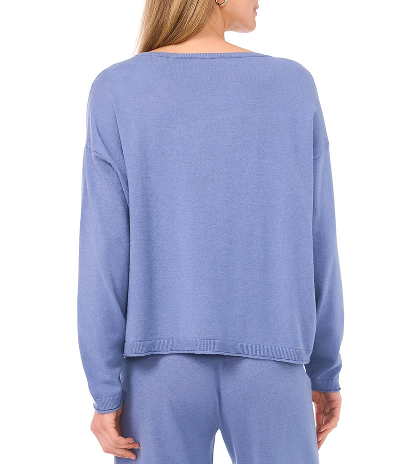 Vince Camuto Coordinating Crew Neck Long Sleeve Top
