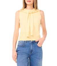 Vince Camuto Crew Neck Sleeveless Shoulder Wrap Tank