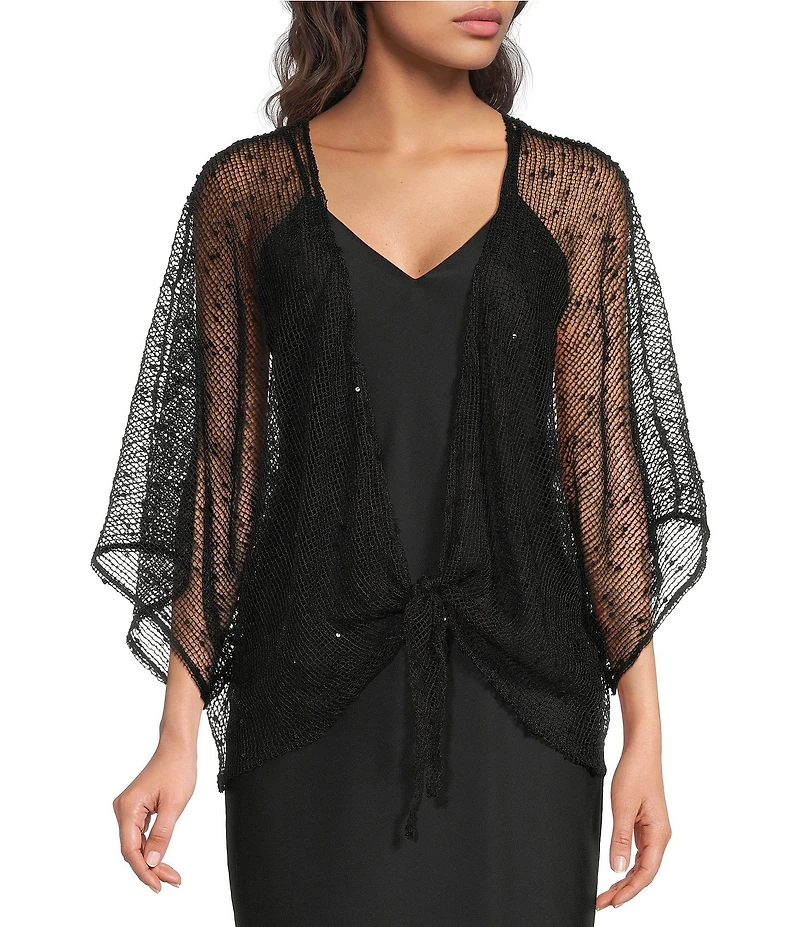 Vince Camuto Cropped Tie Front Popcorn Topper