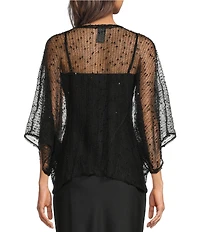 Vince Camuto Cropped Tie Front Popcorn Topper