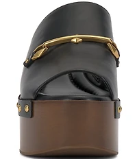 Vince Camuto Efellan Leather Studded Platform Slide Sandals