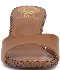 Vince Camuto Emmla Leather Stitched Banded Slide Sandals