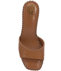 Vince Camuto Emmla Leather Stitched Banded Slide Sandals