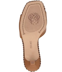 Vince Camuto Emmla Leather Stitched Banded Slide Sandals