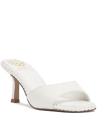 Vince Camuto Emmla Leather Stitched Banded Slide Sandals