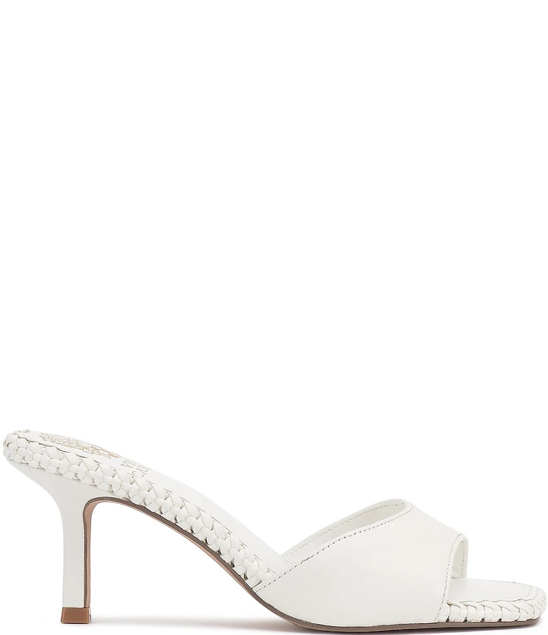 Vince Camuto Emmla Leather Stitched Banded Slide Sandals