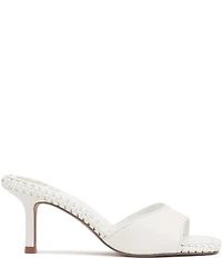 Vince Camuto Emmla Leather Stitched Banded Slide Sandals