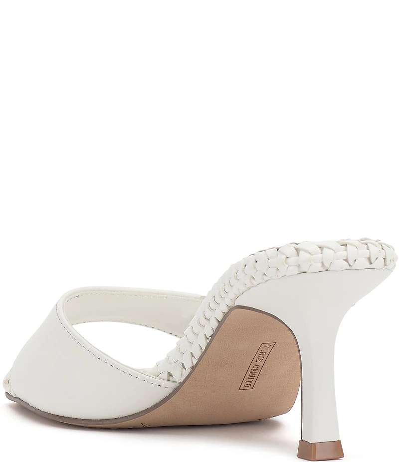 Vince Camuto Emmla Leather Stitched Banded Slide Sandals