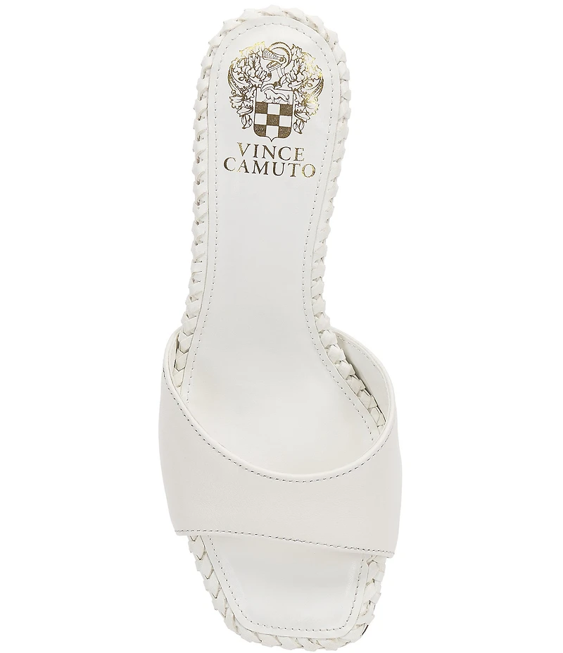 Vince Camuto Emmla Leather Stitched Banded Slide Sandals