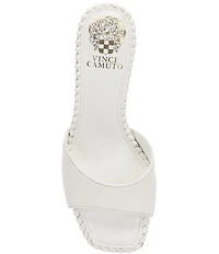 Vince Camuto Emmla Leather Stitched Banded Slide Sandals