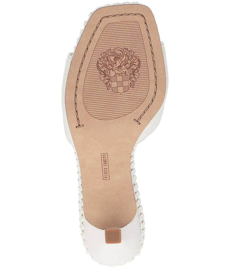 Vince Camuto Emmla Leather Stitched Banded Slide Sandals