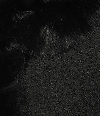 Vince Camuto Faux Fur Tweed Sequin Cape