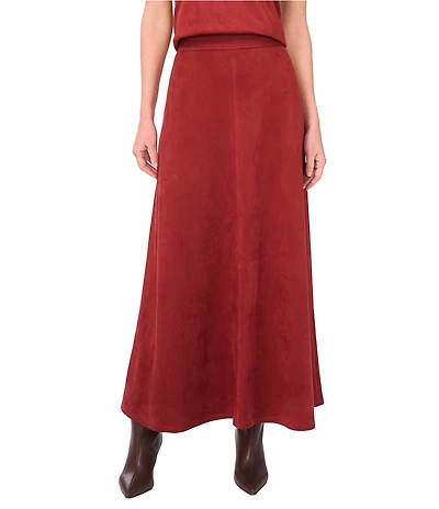 Vince Camuto Faux Suede Maxi A-Line Coordinating Skirt