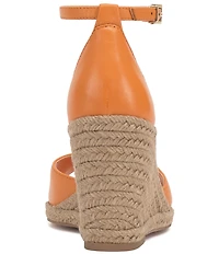 Vince Camuto Felyn Leather Ankle Strap Espadrille Wedge Sandals