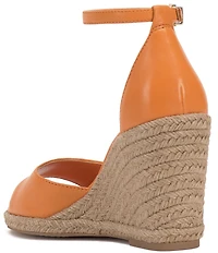 Vince Camuto Felyn Leather Ankle Strap Espadrille Wedge Sandals