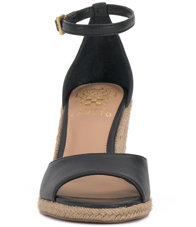 Vince Camuto Felyn Leather Ankle Strap Espadrille Wedge Sandals