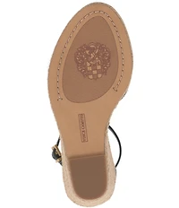 Vince Camuto Felyn Leather Ankle Strap Espadrille Wedge Sandals