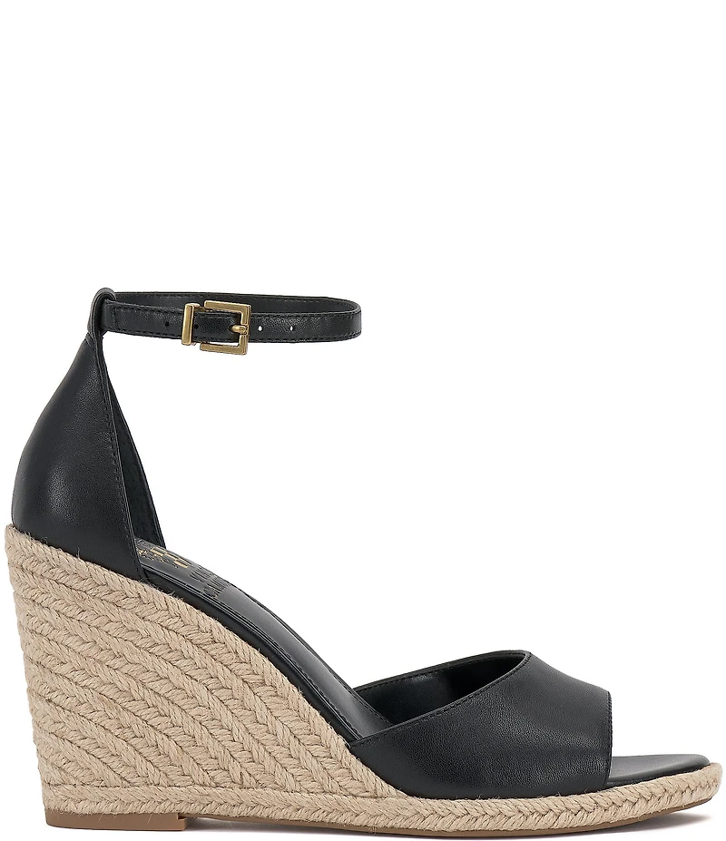 Vince Camuto Felyn Leather Ankle Strap Espadrille Wedge Sandals