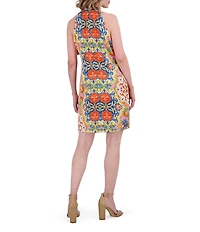 Vince Camuto Floral Halter Neck Sleeveless Shift Dress