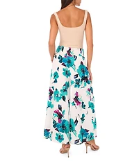 Vince Camuto Floral Print Cropped Wide Leg Pants