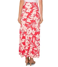 Vince Camuto Floral Print Maxi A-Line Skirt