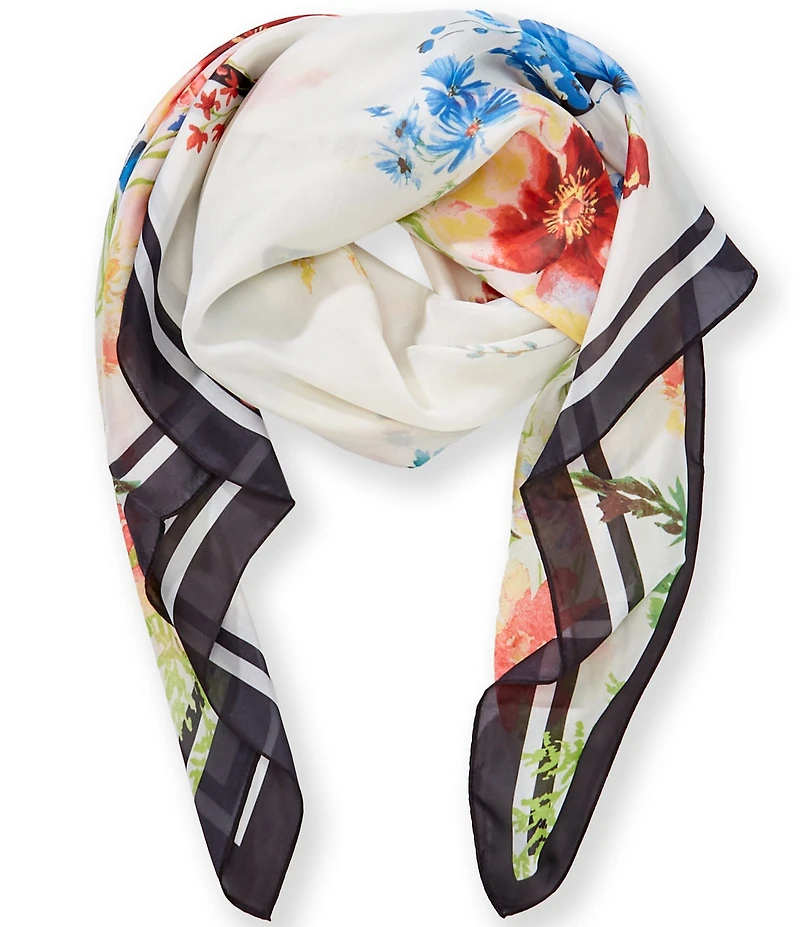 Vince Camuto Flower Meadow Square Scarf