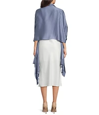Vince Camuto Frayed Satin Evening Wrap
